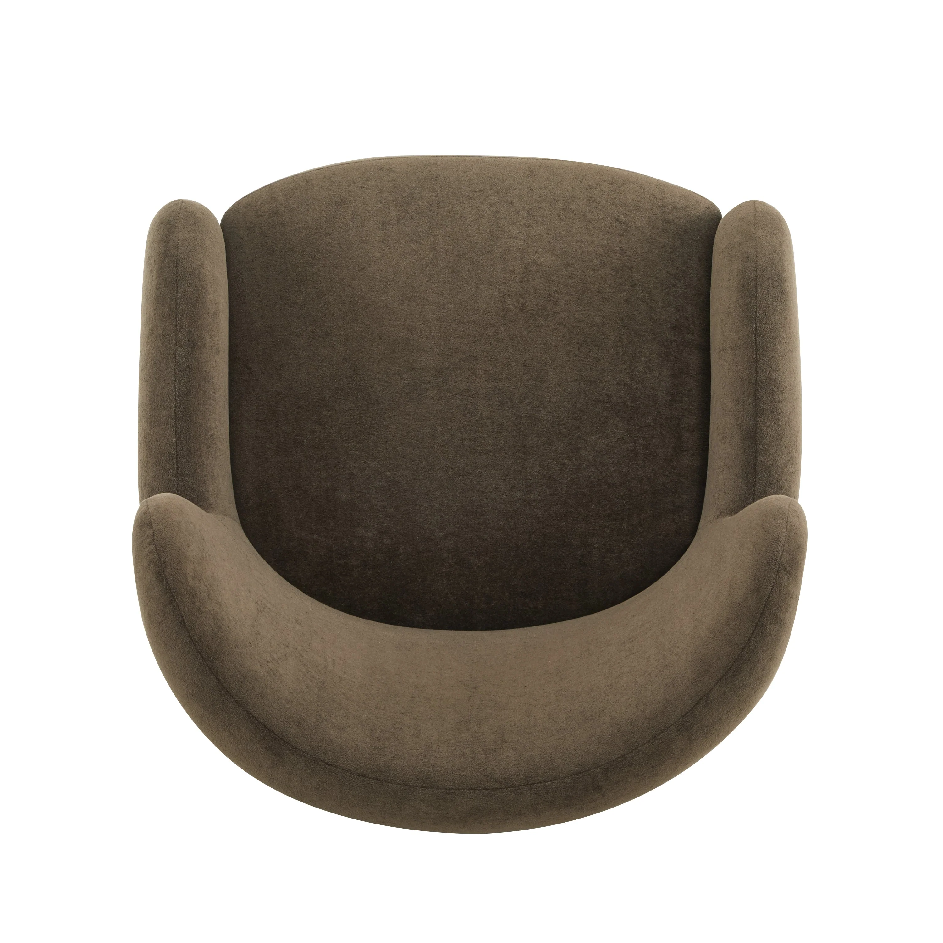 Luxury Modern Fabric Armchair with Round Arms & Tapered Legs