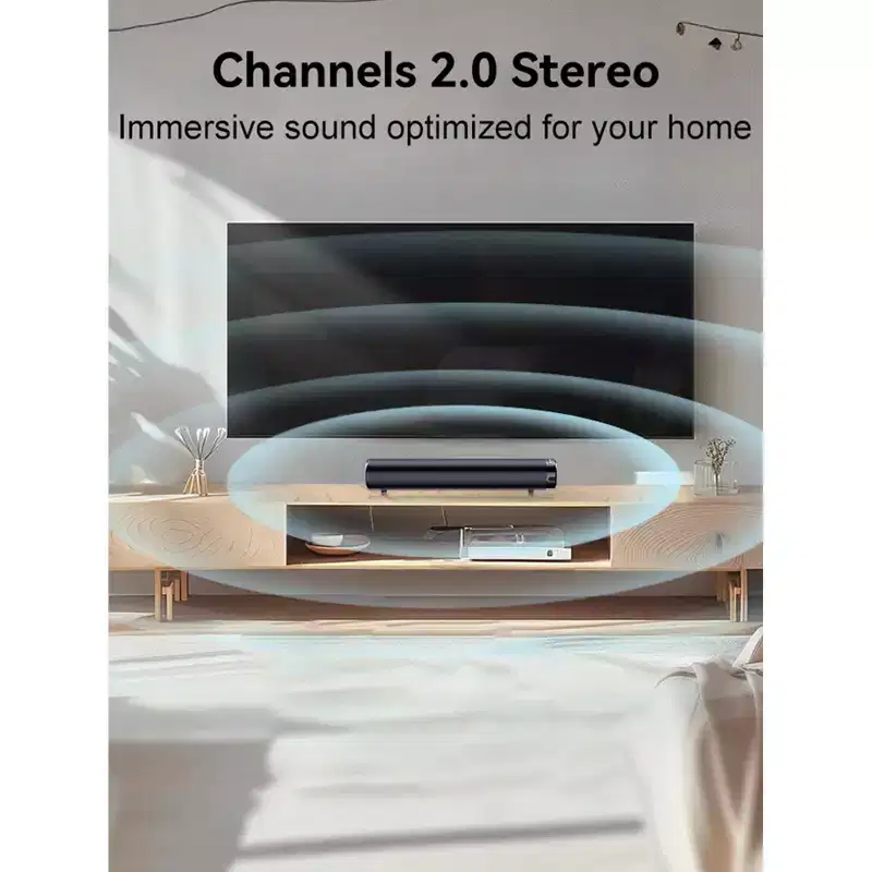 VEATOOL Sound Bar for TV, 50W Bluetooth 5.4 Soundbar with Subwoofer, 3D Surround Sound System with Optical/AUX/RCA/USB