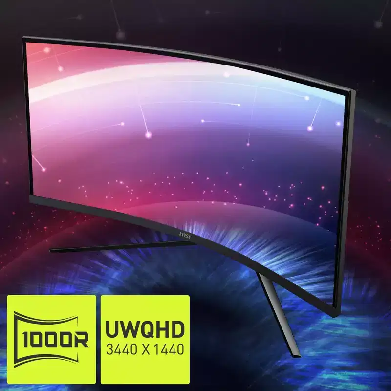 MSI MAG 345CQR 34 Class UW-QHD Curved Screen Gaming LED Monitor, Metallic Black