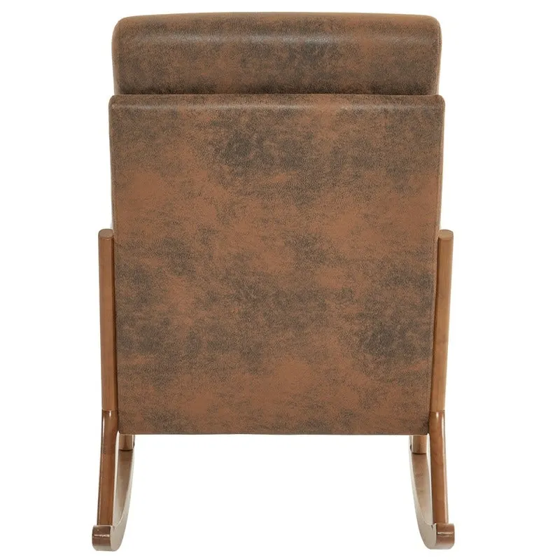 39.37 W High-Back Dual-Use Upholstered Rocking Chair/Accent Chair