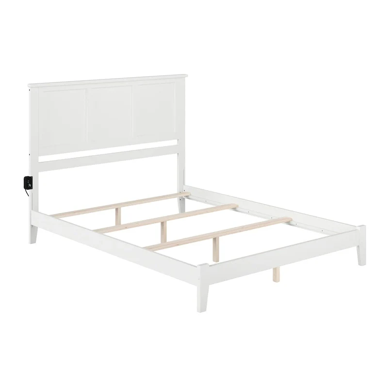 Madison Queen Foundation Bed Frame in White