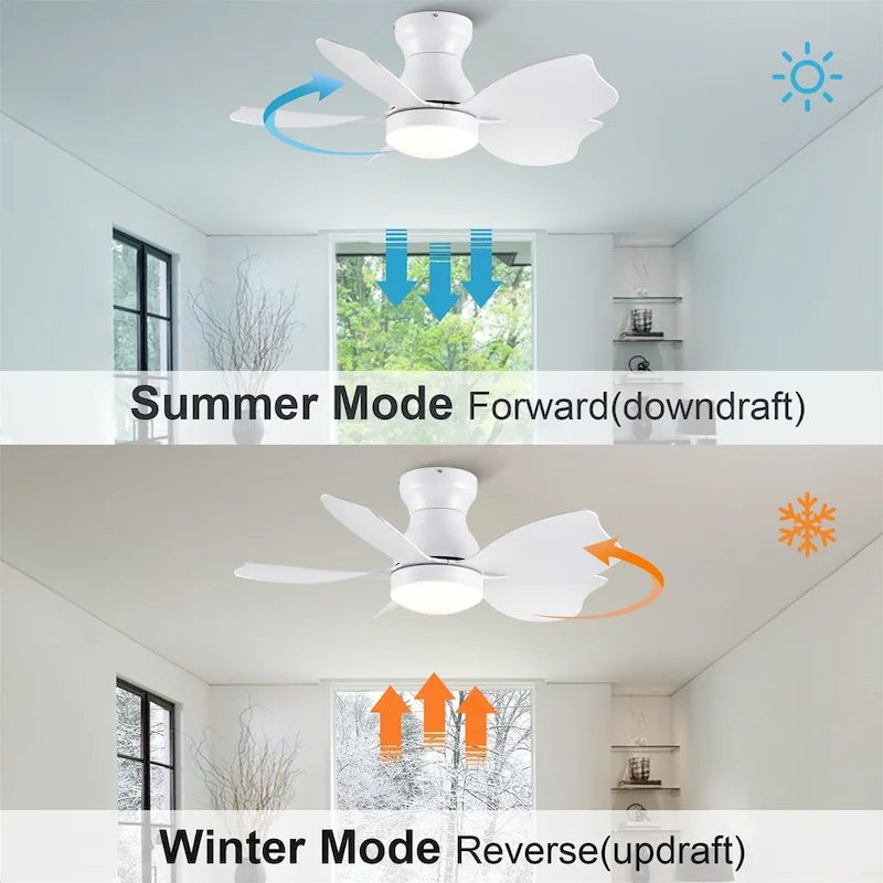30 In Small Kids Ceiling Fan Lighting with Remote Control