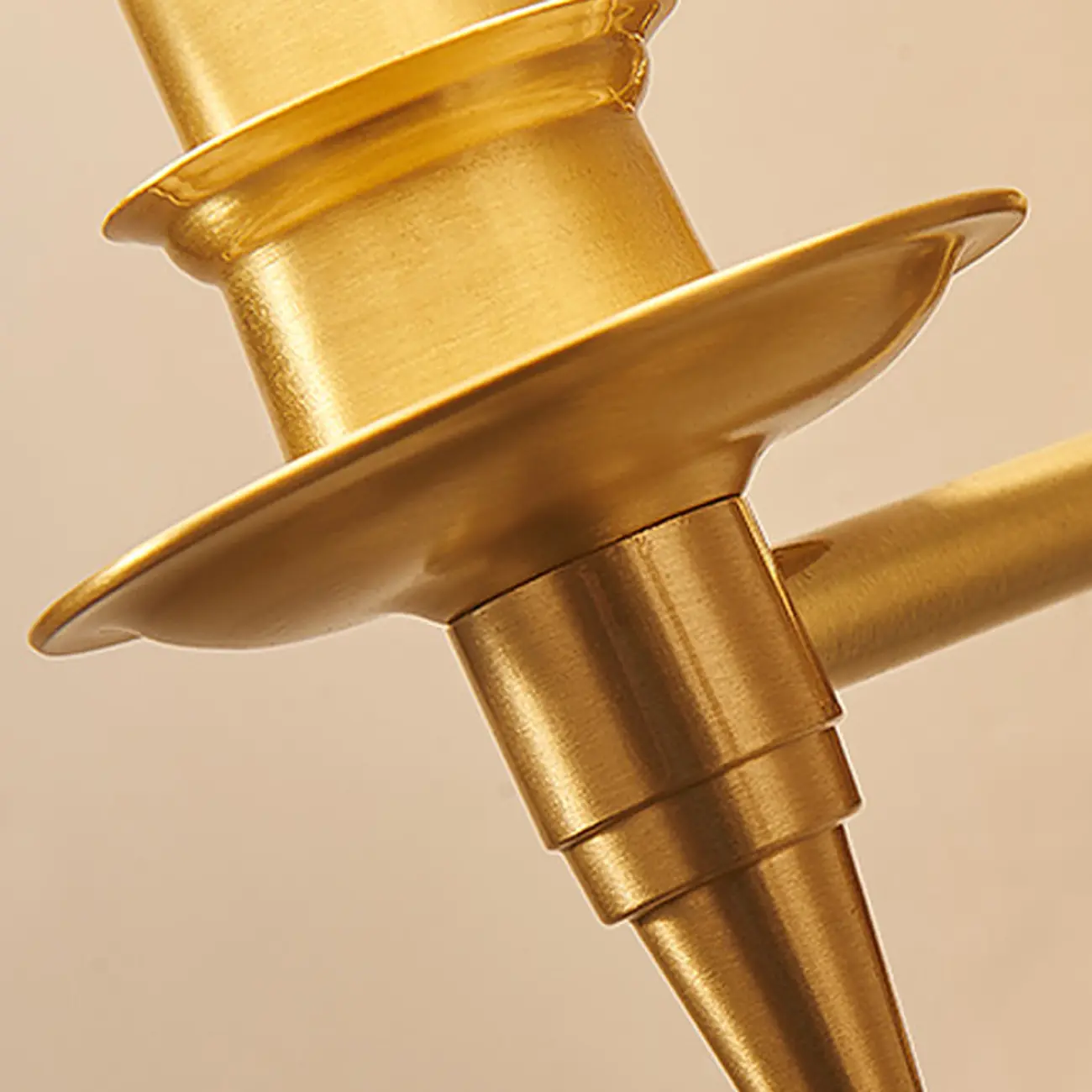 Traditional White Fabric Shade Golden Wall Sconce