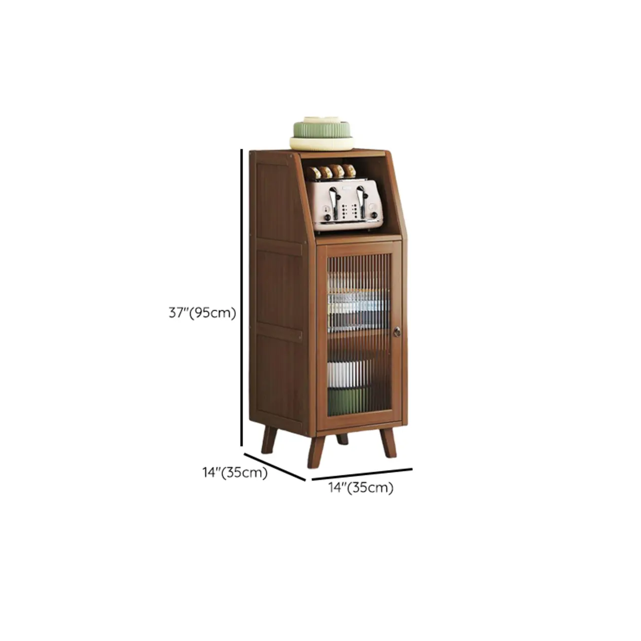 Modern Bamboo Narrow Sideboard with Drawers