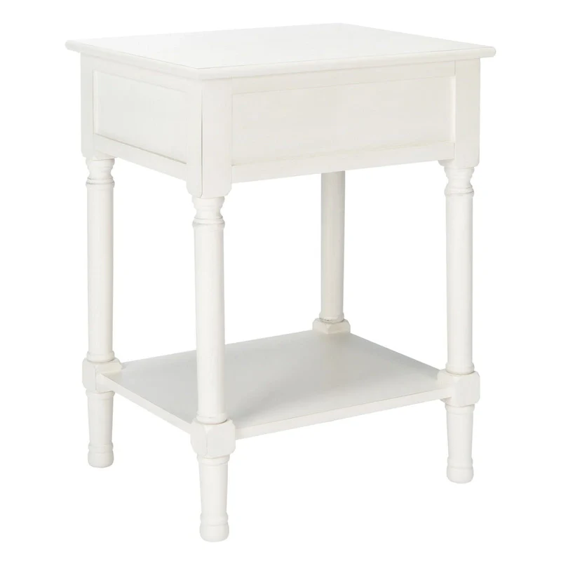 1-Drawer Lower Shelf Nightstand Accent Table - 19  W x 15.8  L x 26  H - 19Wx16Dx26H