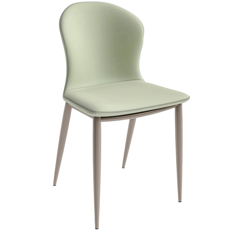Mosaic Modern Upholstered Fabric Dining Chair with Metal Legs by LeisureMod