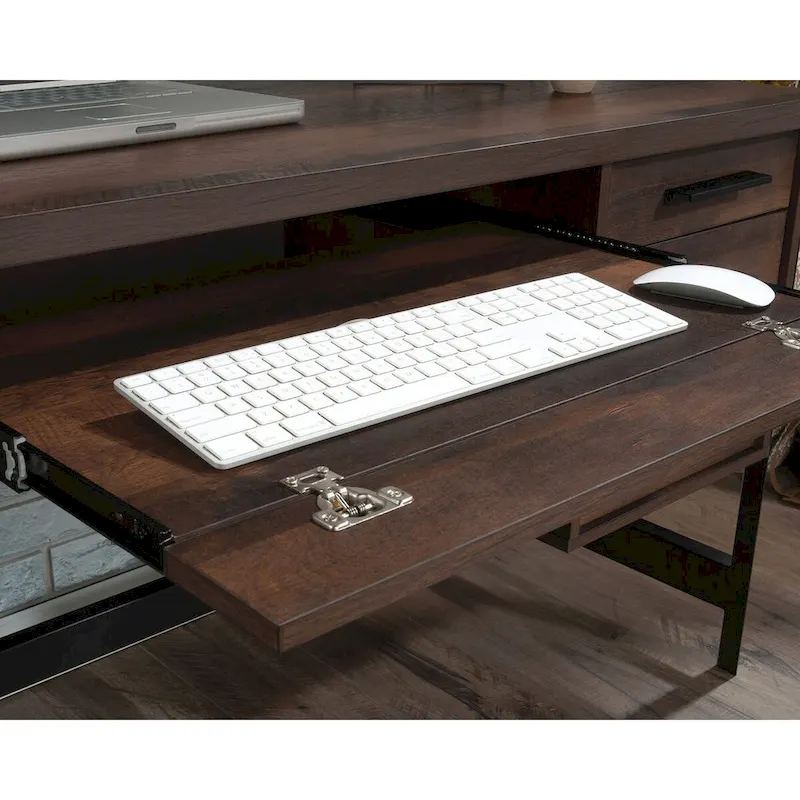Indigo Blue Computer Desk with Storage, 1-Person