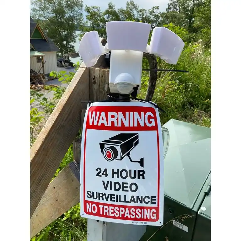 IQ America 1200 Lumen Battery Operated LED Motion Security Flood Light Wall Eave Mount