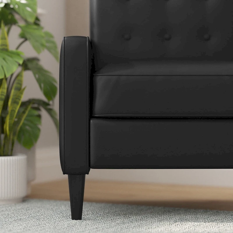 Pushback Recliner with Button Tufted Back