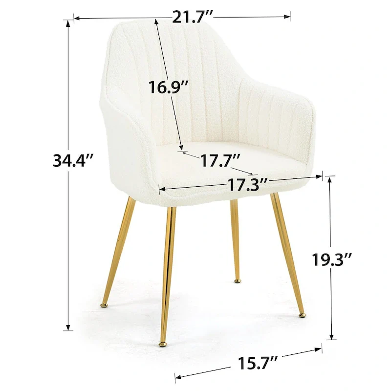 AVAWING Accent Arm Chairs Set of 2 Upholstered Velvet Dining Chairs