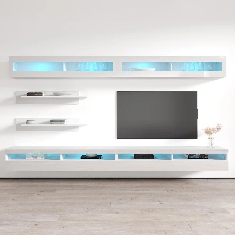 Fly I2 35TV Wall-mounted Floating Modern Entertainment Center Set