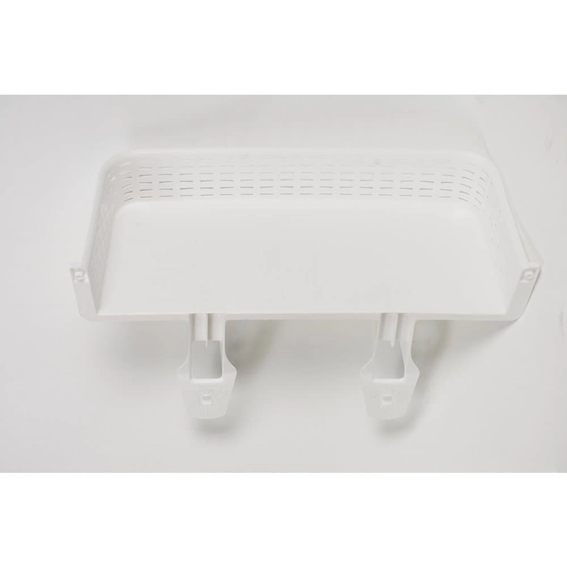 White Rattan Plastic Above-toilet Bathroom Space Saver Shelf