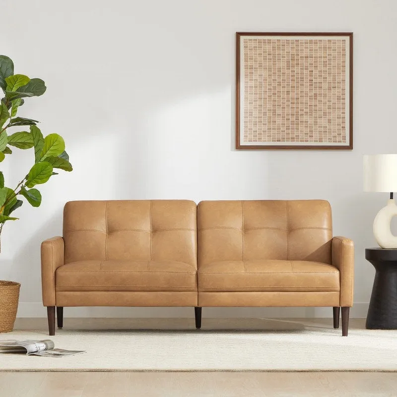 Gray Mid-Century Tufted Sofa Set - 1-Seater & 3-Seater
