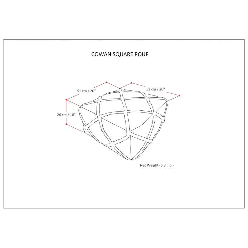 WYNDENHALL Woodley Square Pouf