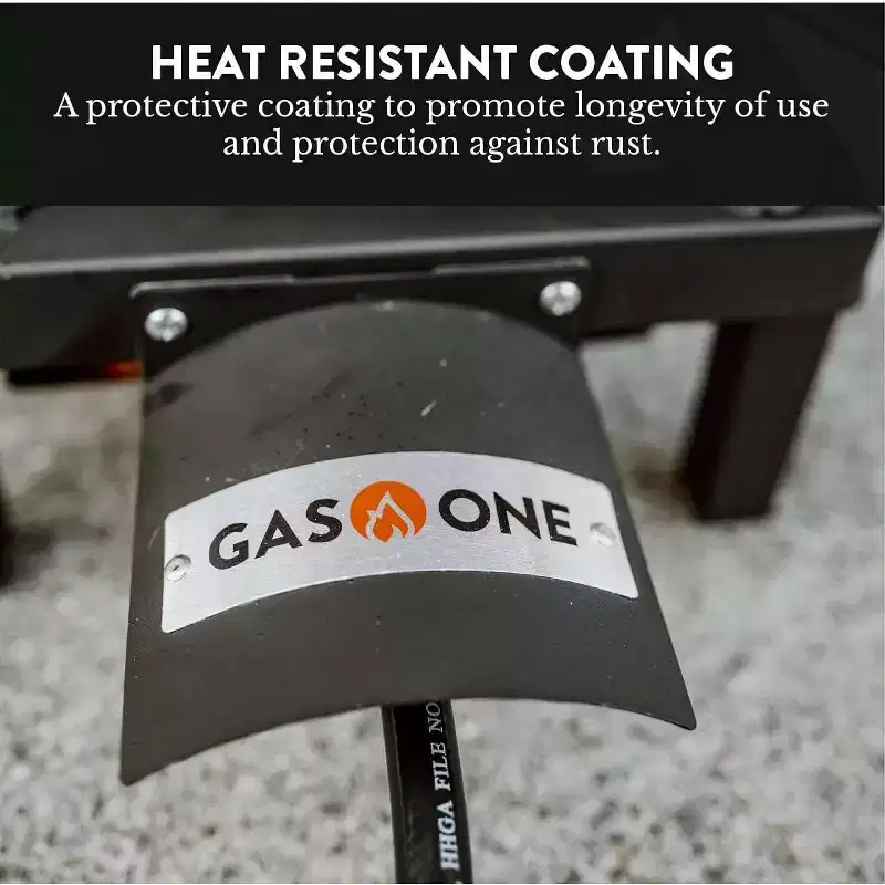 GasOne High Pressure Single Propane Burner - Outdoor Cooking with Heat Shield and Guard for Camping, Tailgating, Seafood Boil, Home Brewing