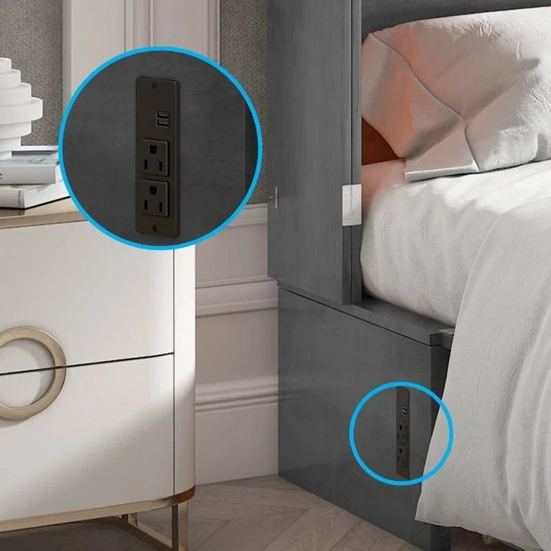 Mixoy Murphy Bed Cabinet Bed Chest with Mattress & Drawer