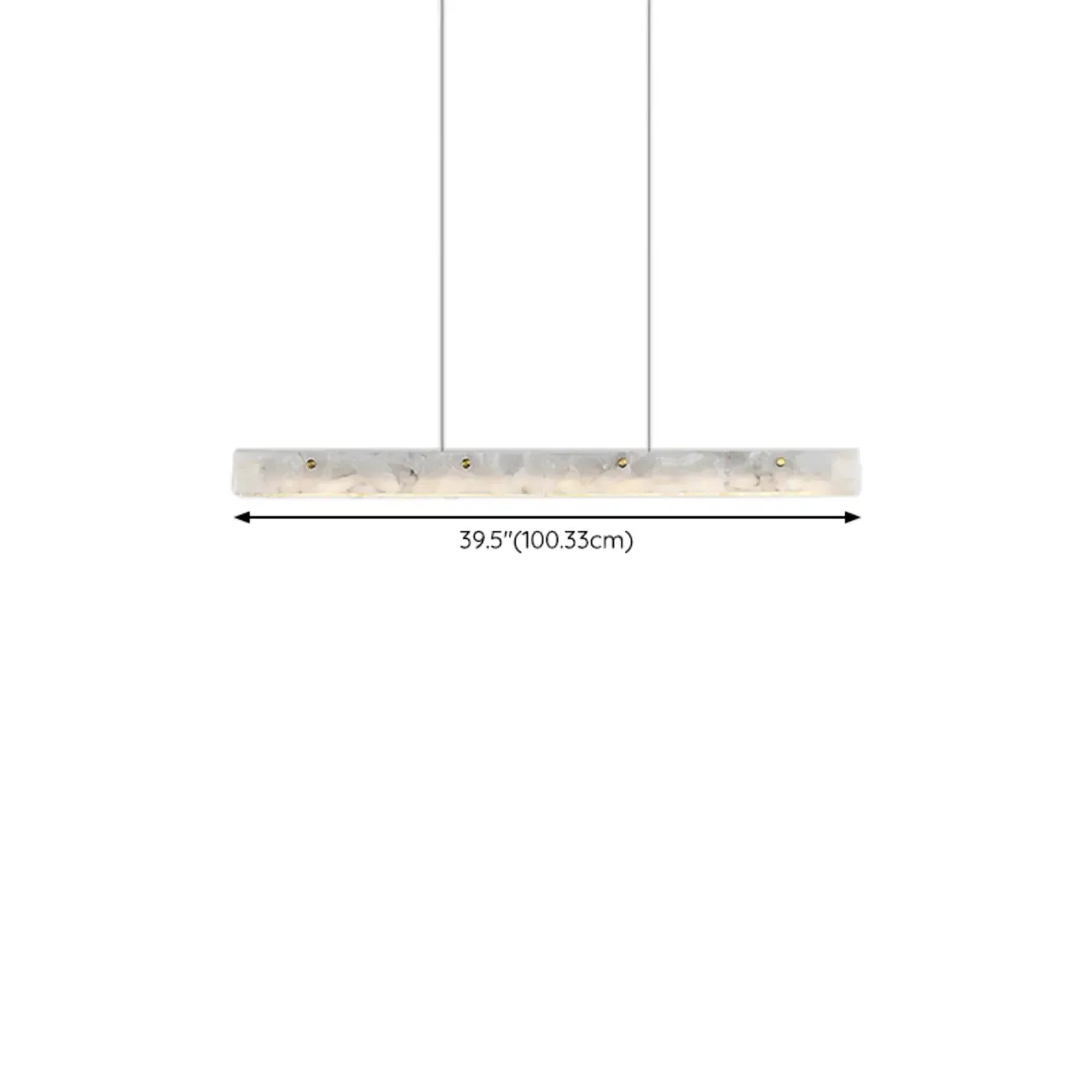 Adjustable Rectangle Marble Hanging Island Light
