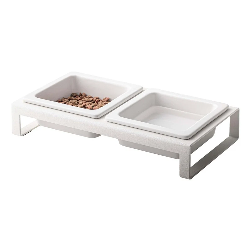 Pet Food Bowls - Two Styles, Steel and Ceramic, Short, 1.25 cups, 300 milliliters per bowl
