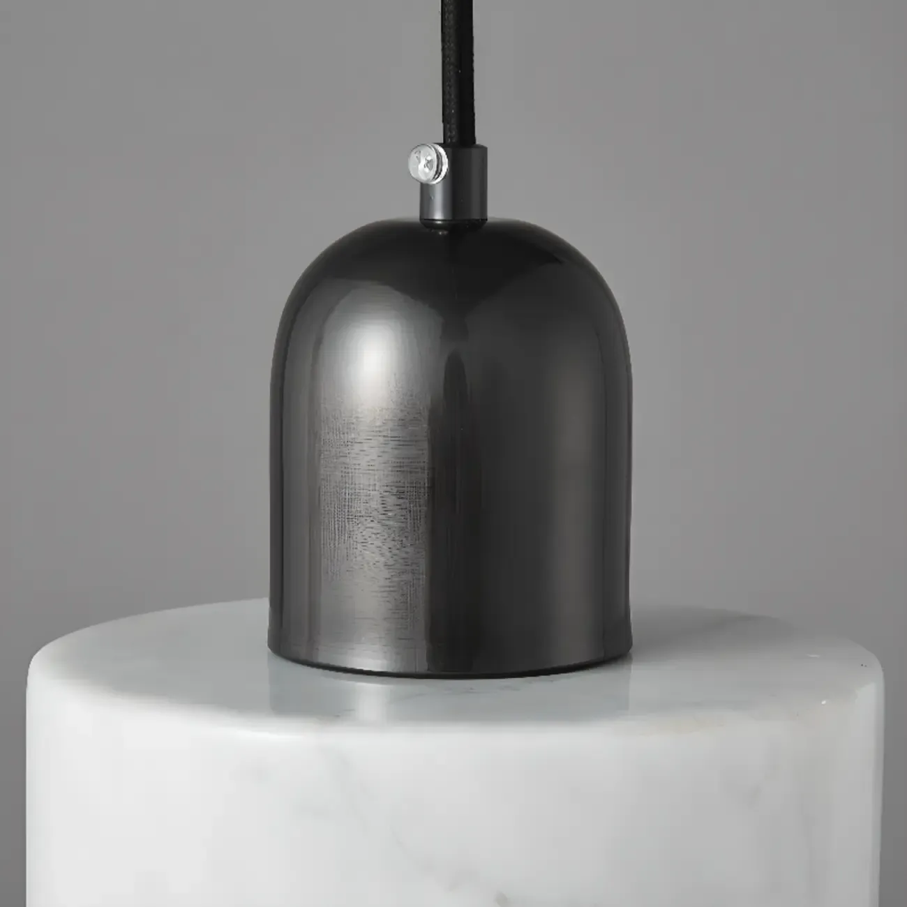Modern Green Stone Cylinder Black Hanging Pendant Light
