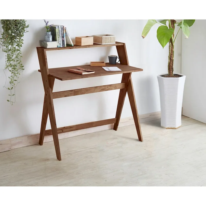 37.5 In. Mid Century Modern X Leg Study Desk