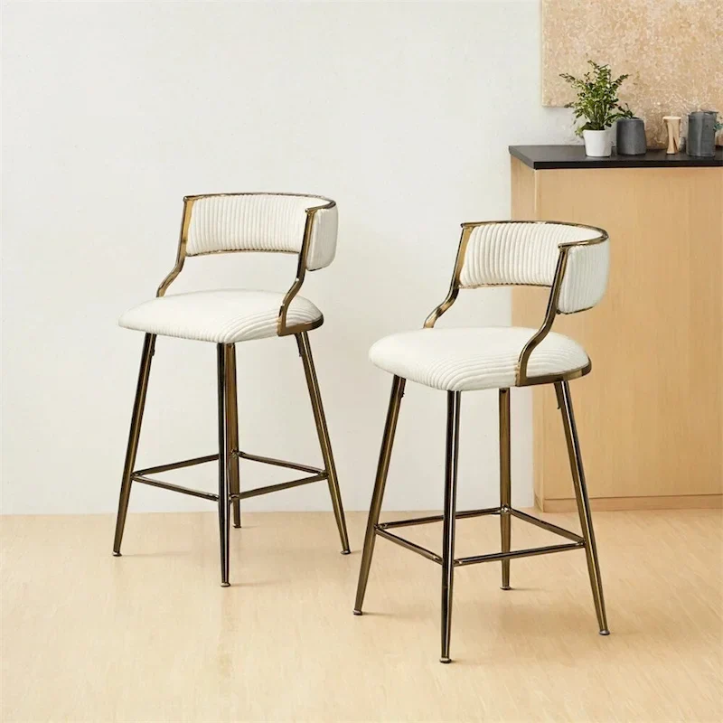 26 Counter Height Bar Stools Corduroy Kitchen Island (Set of 2)