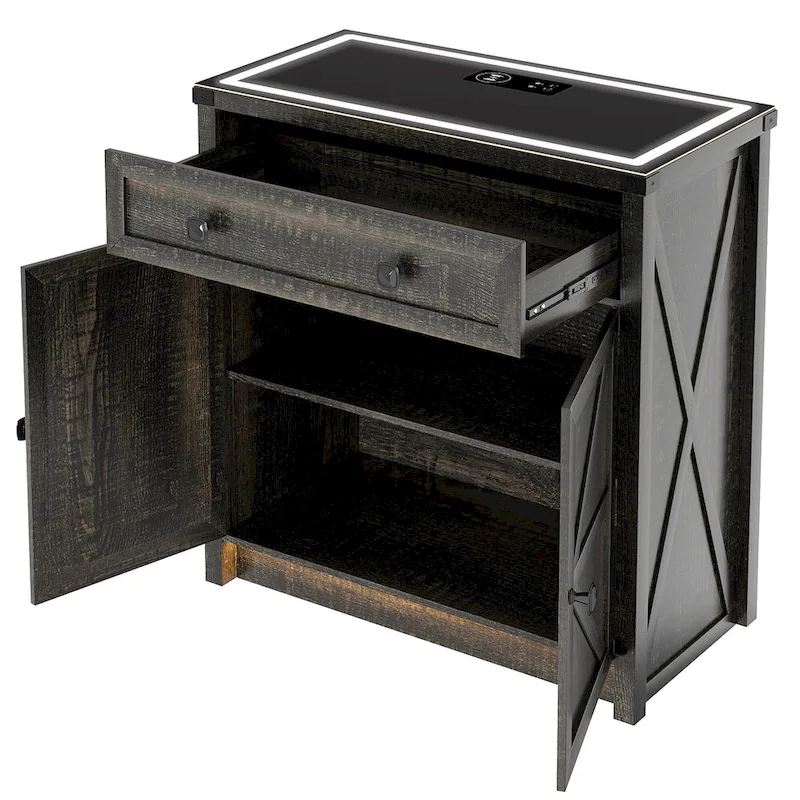 31.5 Wide Sideboard With Led Light - N/A