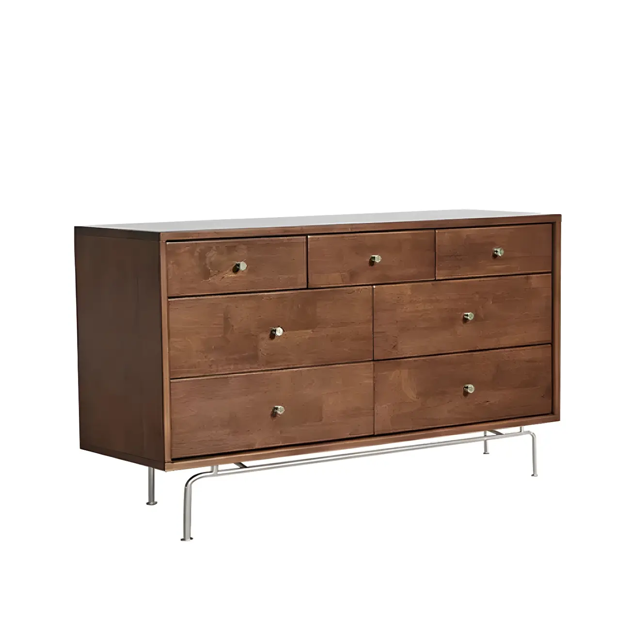 Stylish Wooden Dressers with Gold Accents and Drawers