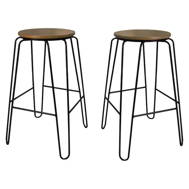 Carolina Living Set of 2 29" Winston Barstools Maple/Black