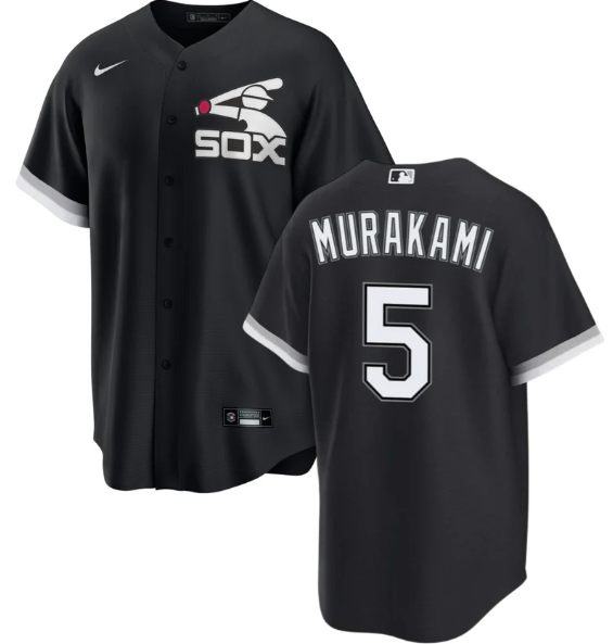 Munetaka Murakami Chicago White Sox Replica Black Batterman logo Jersey