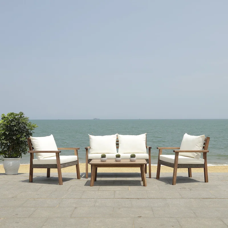 SAFAVIEH Outdoor Living Reid 4-Piece Living Set - 53Wx29Dx33H