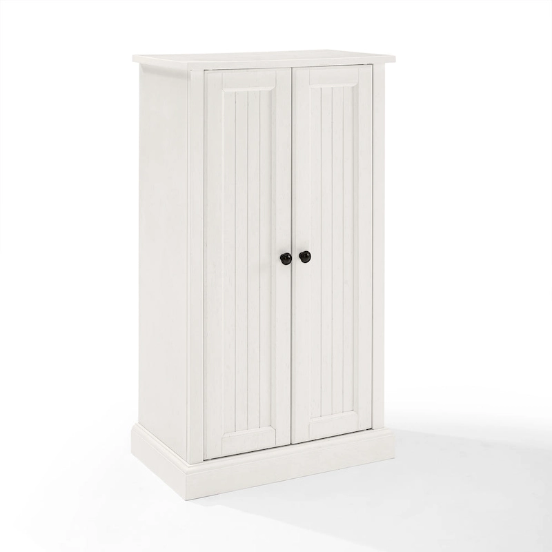 Crosley Seaside Distressed White Accent Cabinet