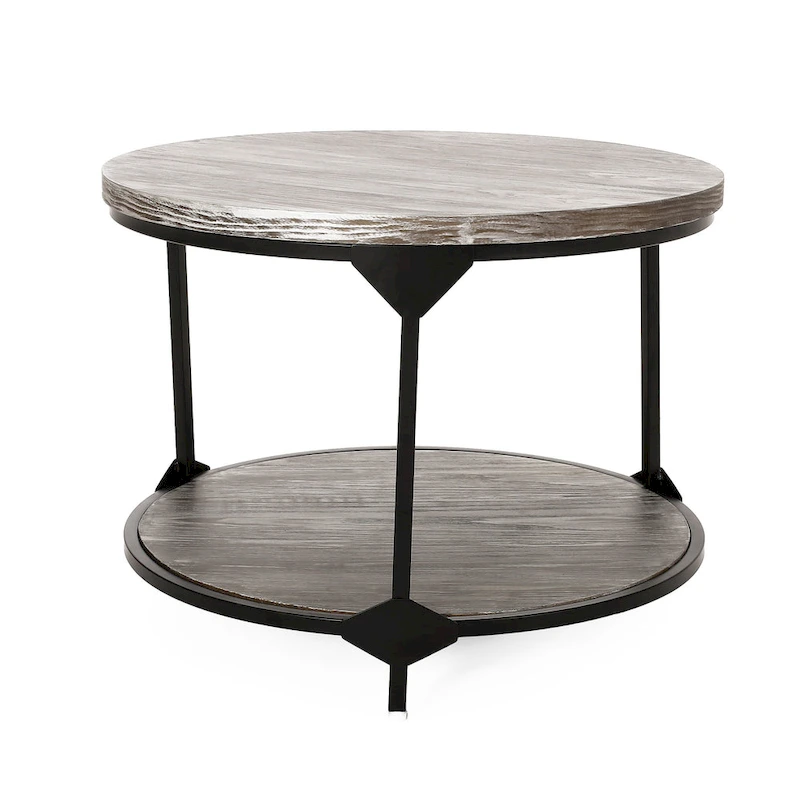 Cedarhurst Modern Industrial Round Coffee Table by Christopher Knight Home