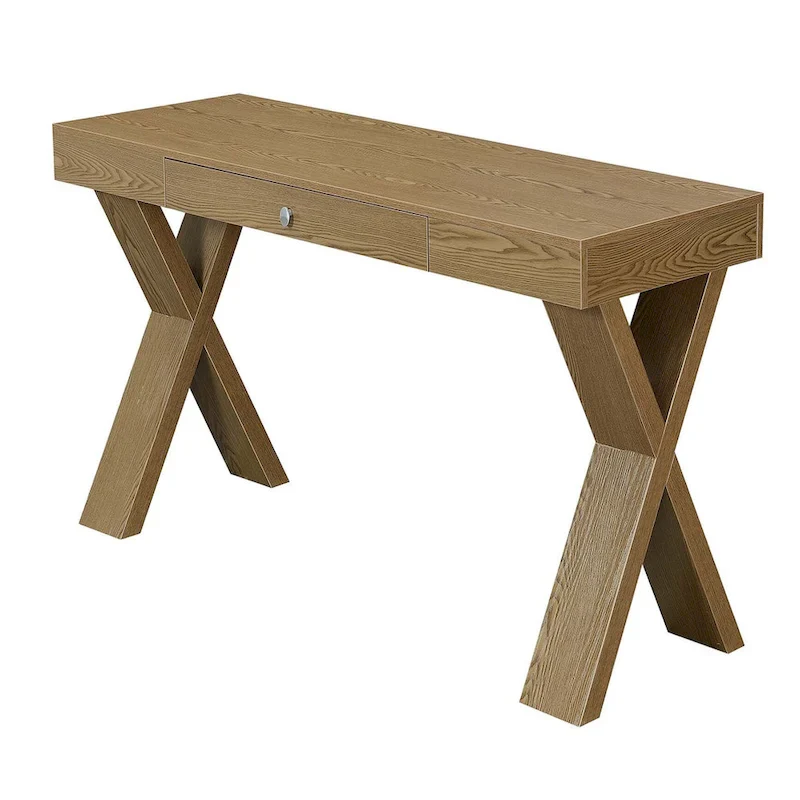 1 Drawer Desk with Crisscross Legs
