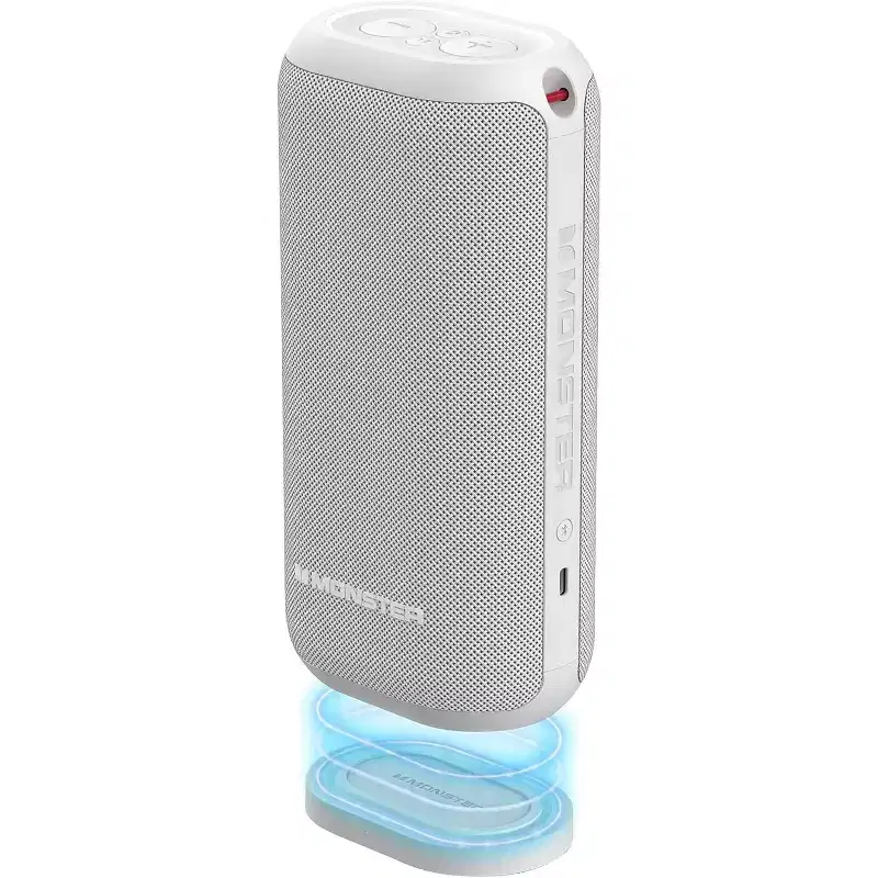 Monster DNA MAX Portable Bluetooth Speaker with Qi Wireless Charging - White (2MNBD1116W9L2)