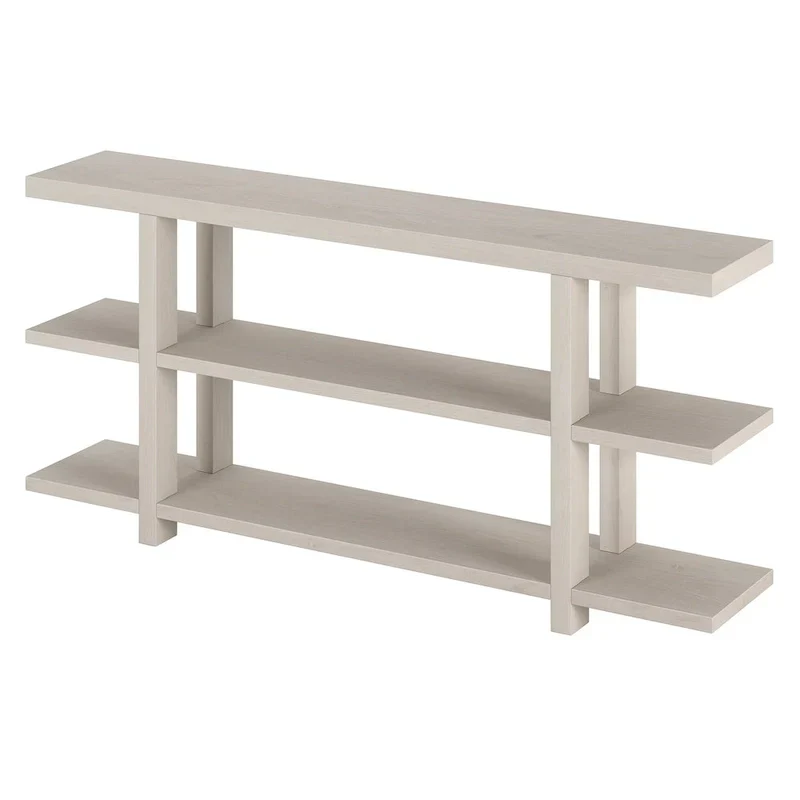 Rectangular Console Table with Storage Shelf