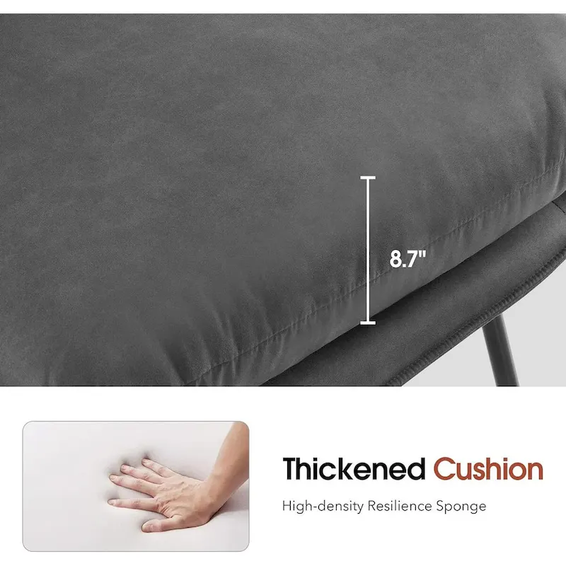 Leathaire Fabric Accent Chair with Ottoman