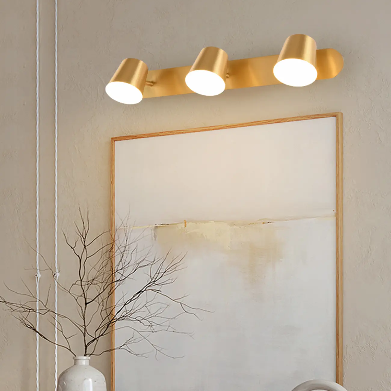 Bathroom Modern Vanity Light with Metal Lampshade
