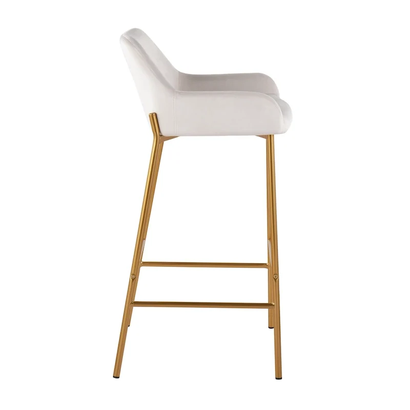 Gold Frame Upholstered Bar Stool