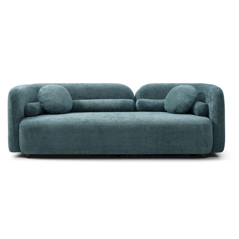 Modern 3 Seater Velvet Upholstered Comfy Couch with Legs