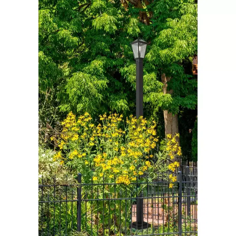 Talbot 110 Outdoor Post Light - Dimmable Steel Fixture for Walkways, 1 Bulb, Wet Rated