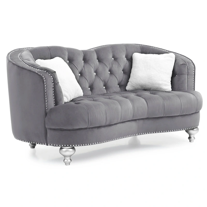 Blue Traditional Loveseat