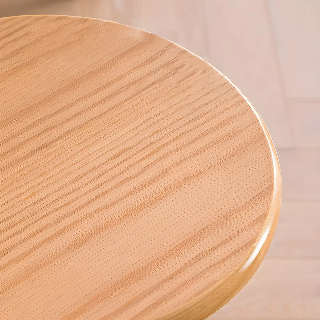 Adjustable Brown Wooden Swivel Backless Bar Stools