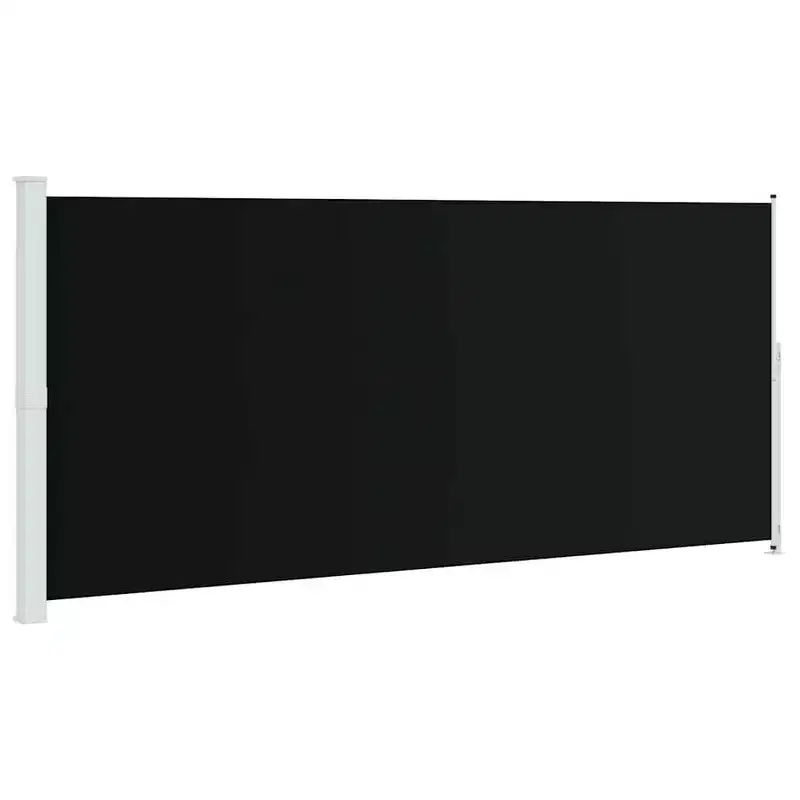 vidaXL Side Awning Black and grey