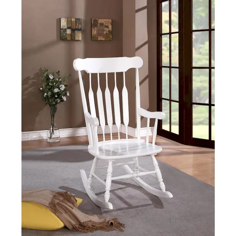 Windsor Country Design White Wood Rocking Chair