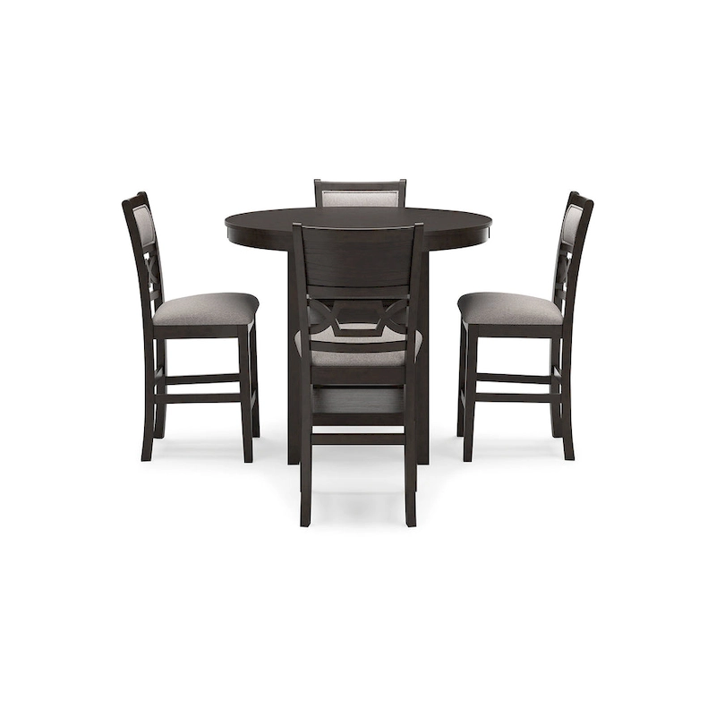 Signature Design by Ashley Langwest Counter Height Dining Table and 4 Barstools (Set of 5)
