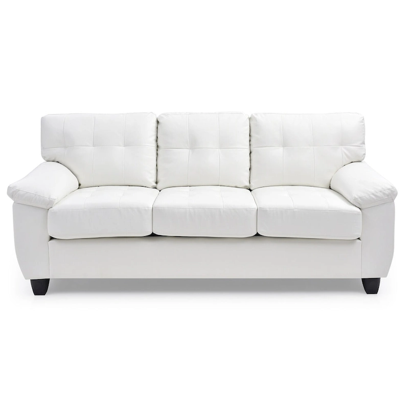 Gallant 78 in. W Flared Arm Faux Leather Straight Sofa - 33L x 78W x 35H