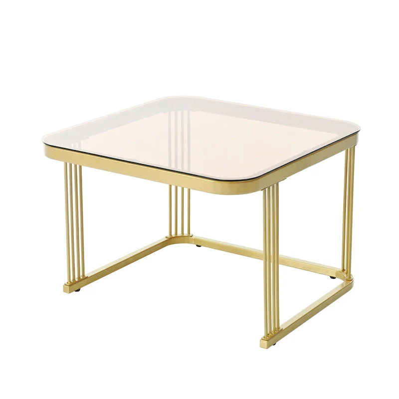 Nesting Coffee Table Set with Wheels, Set of 2
