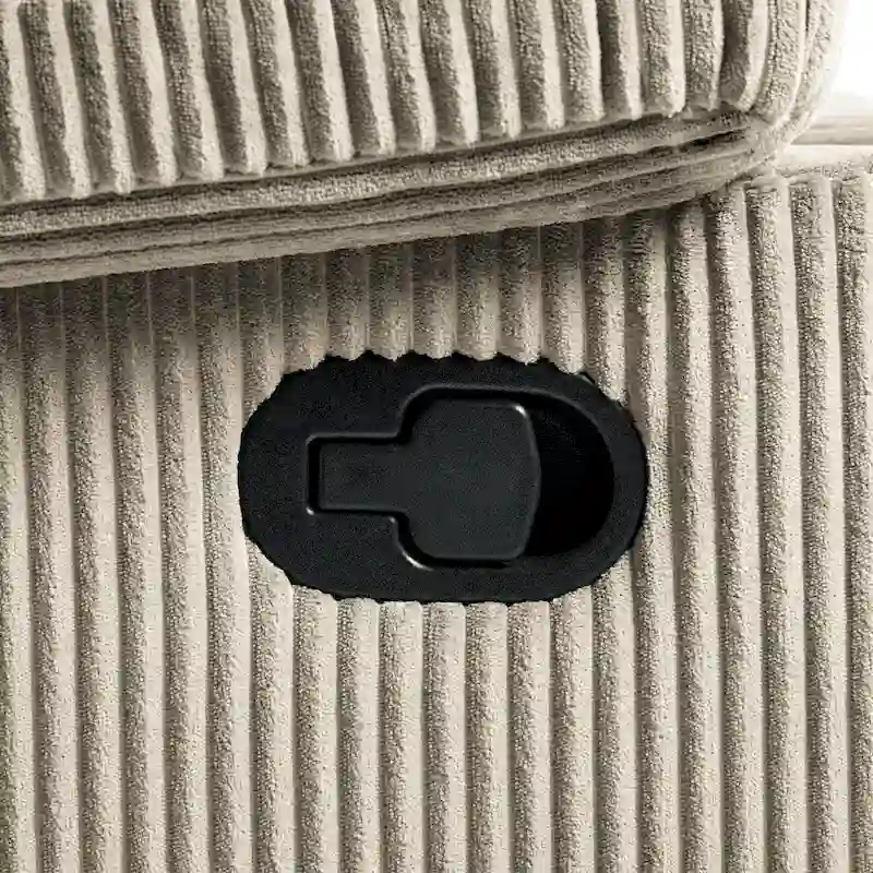 Vegan Leather Upholstered Push Back Manual Recliner Chair