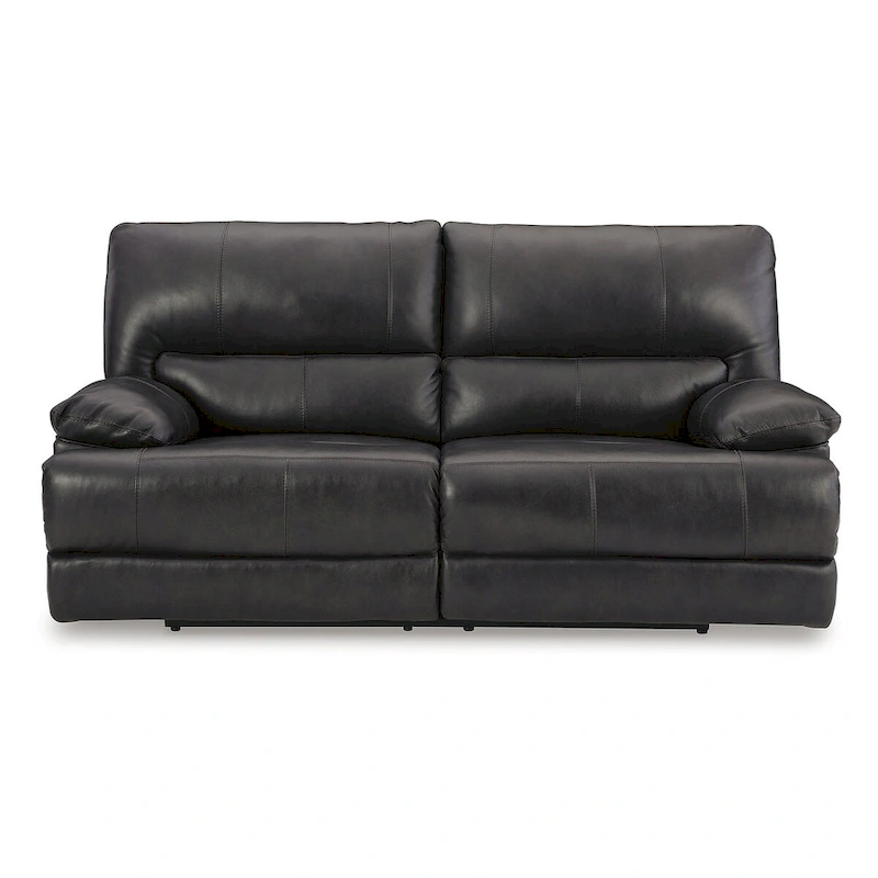 Signature Design by Ashley Mountainous Black Power Reclining Sofa - 85W x 42D x 42H