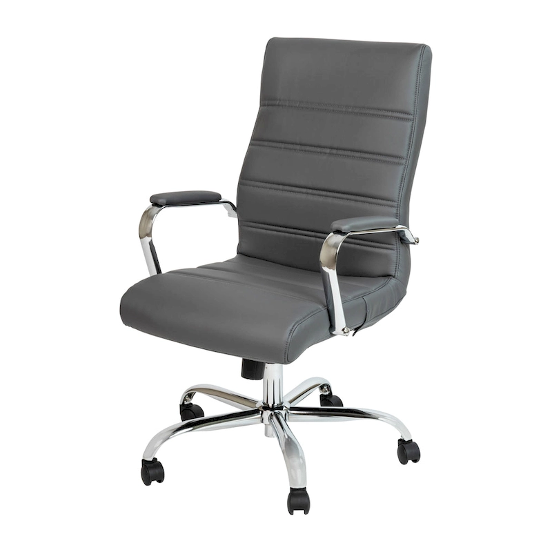 High Back LeatherSoft Executive Swivel Office Chair with Chrome Base